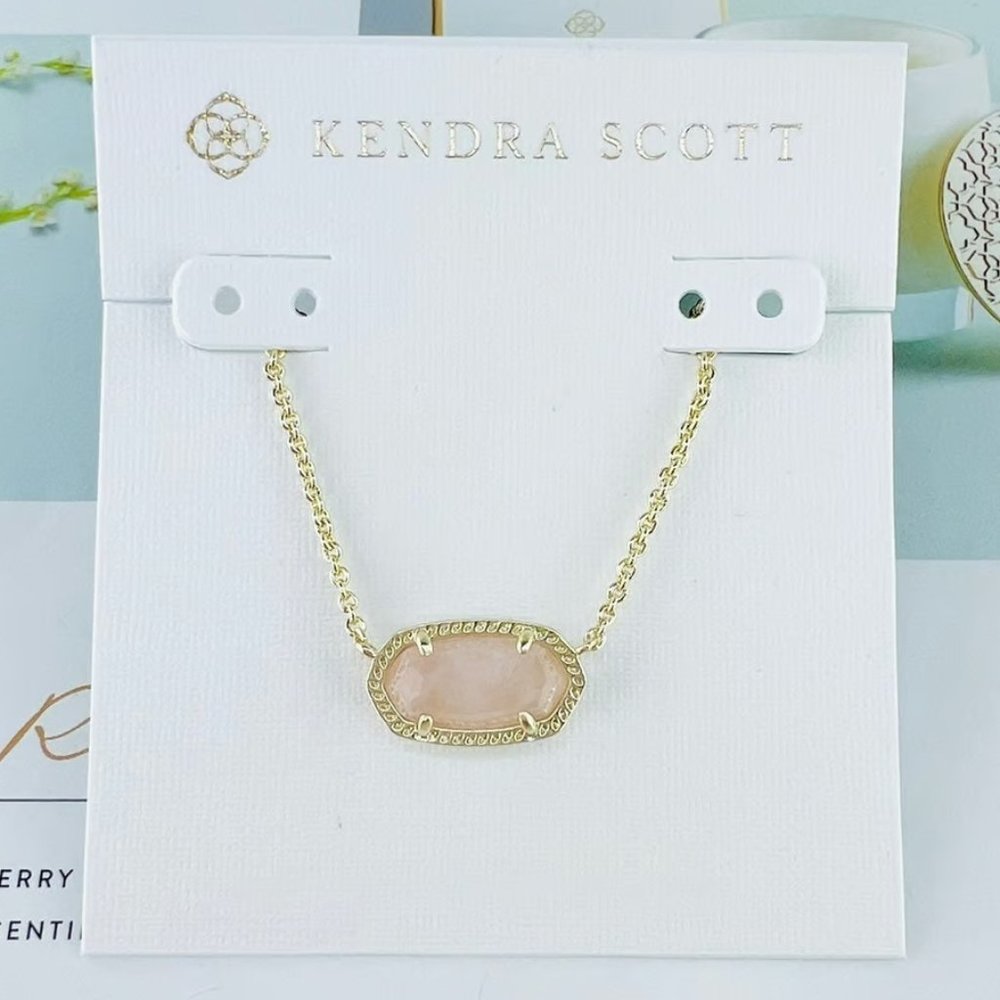 NWT Kendra Scott Elisa Rose Quartz Necklace
